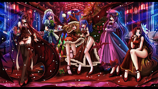 Anime Girl Christmas Touhou Wallpaper Epic 150kb