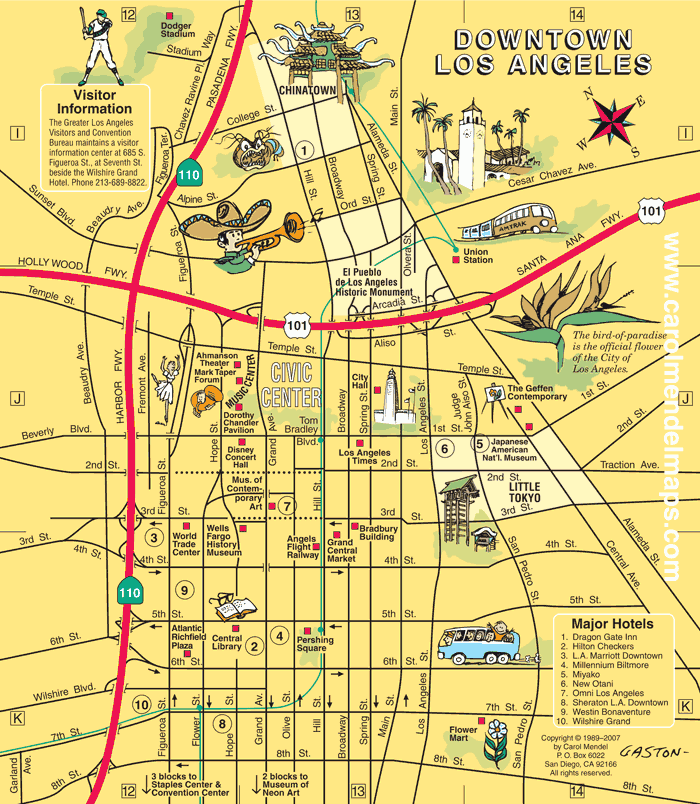 Los Angeles Downtown La Map Pc Android iPhone And iPad Wallpaper