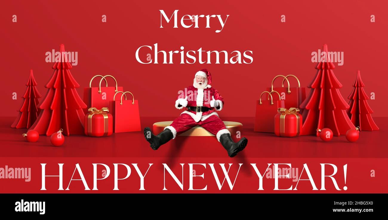 Merry christmas and happy new year banner printable pdf hi res