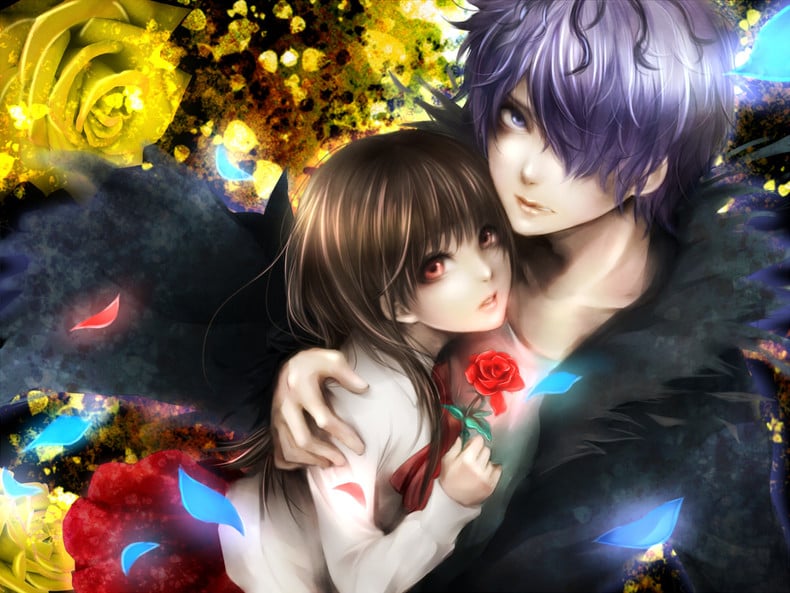 Anime Couples   Single rose