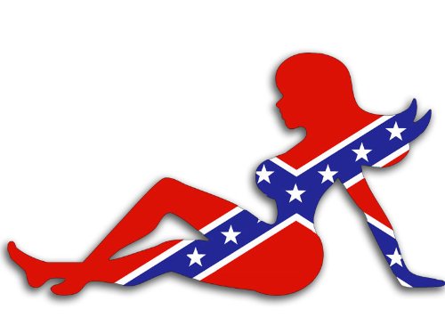 Rebel Mudflap Girl Confederate Flag Car Stickers Decals 5x31 Right 500x375