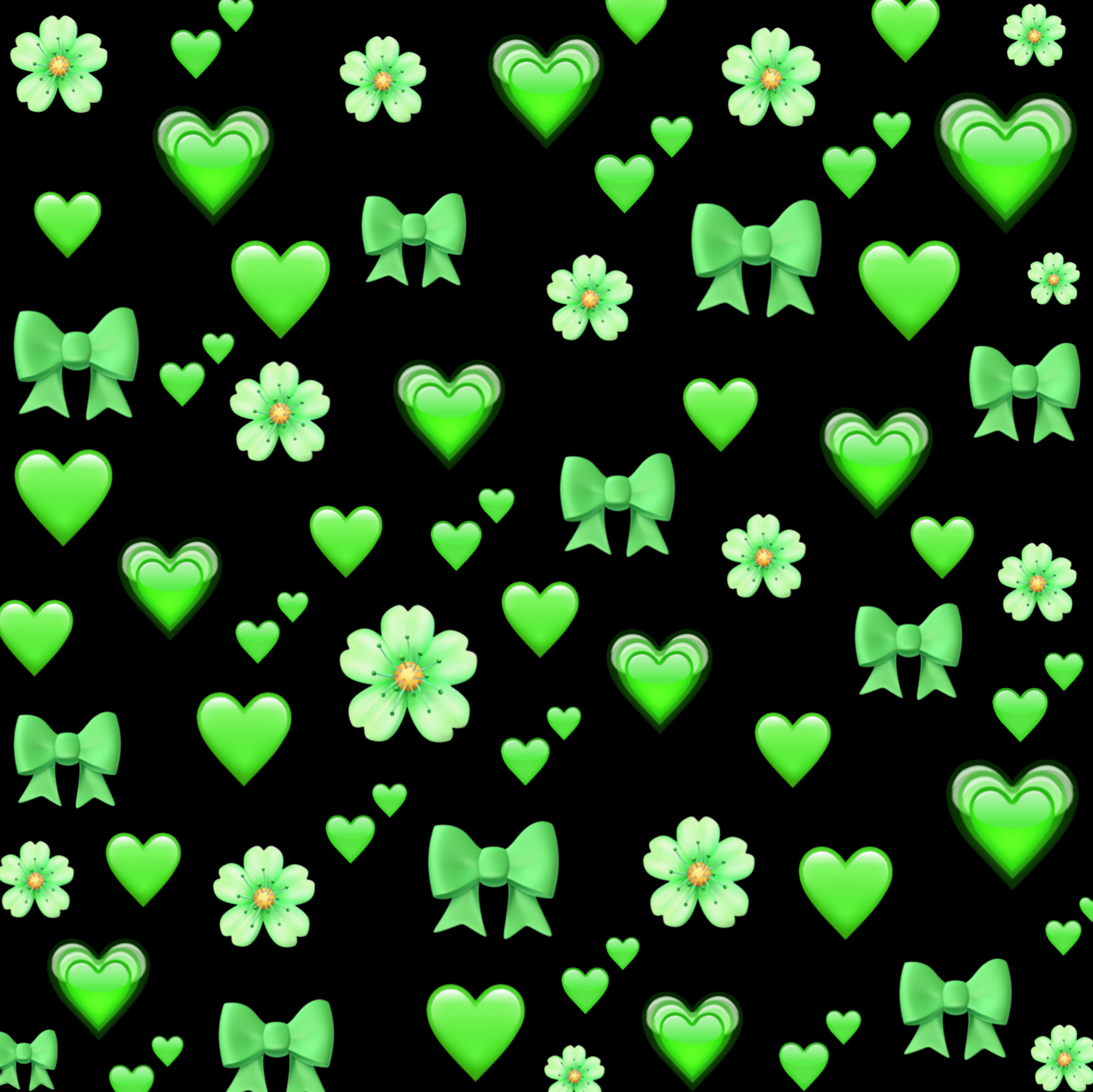 Green Heart Flower Color Sticker By Simpledits Cute