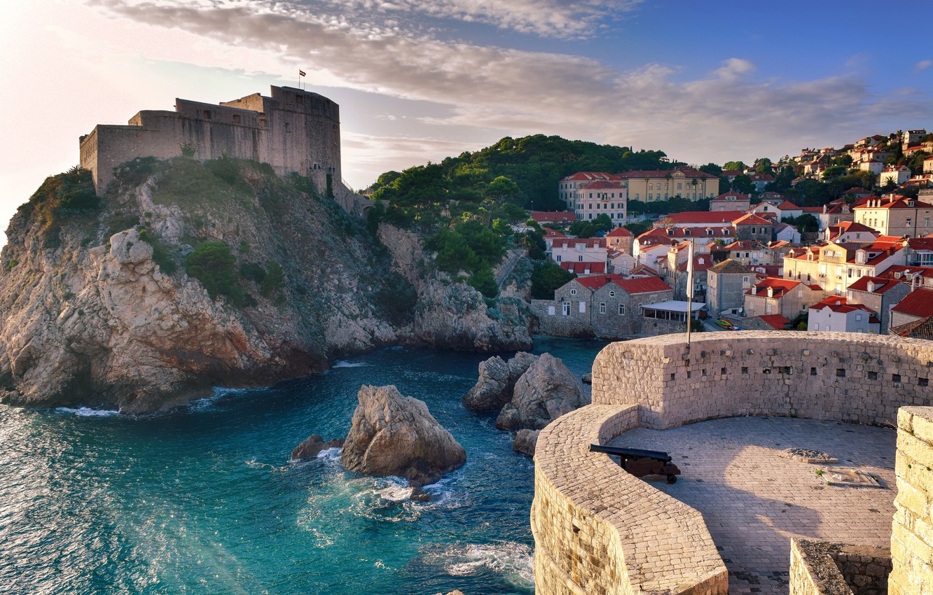 Wallpaper Sea The City Rocks Home Resort Croatia Dubrovnik