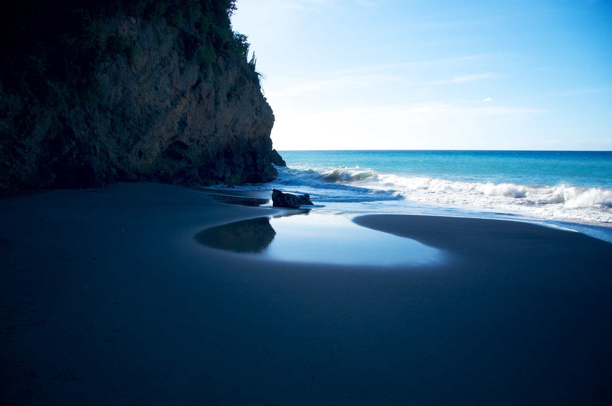 Black Sand Beach Montserrat By