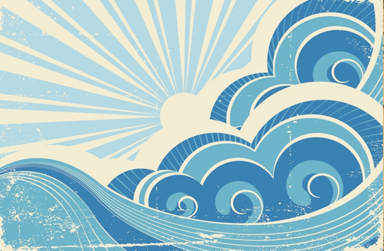 Retro Surf Mural Wallpaper