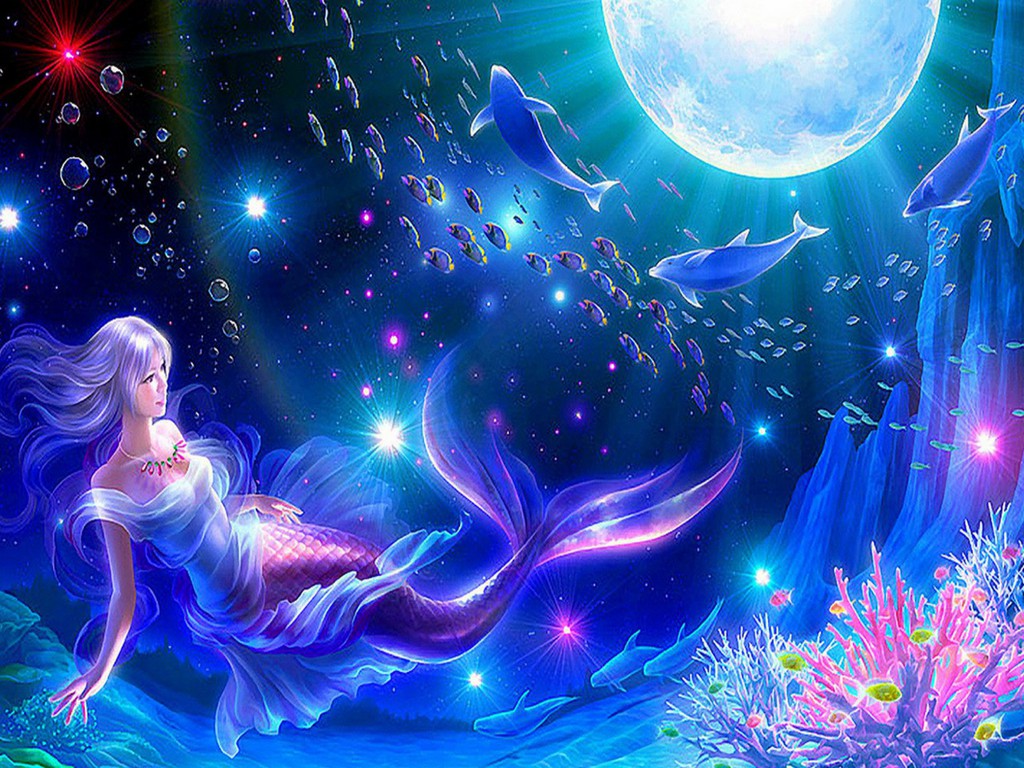 Beautiful Mermaid Mermaids Wallpaper