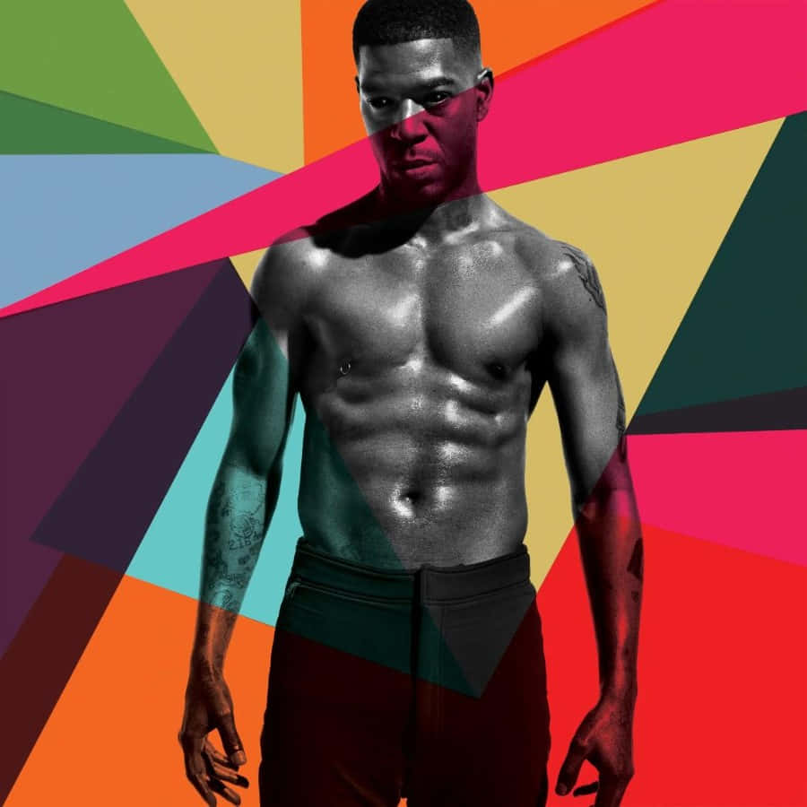 Colorful Abstract Background Male Model Wallpaper