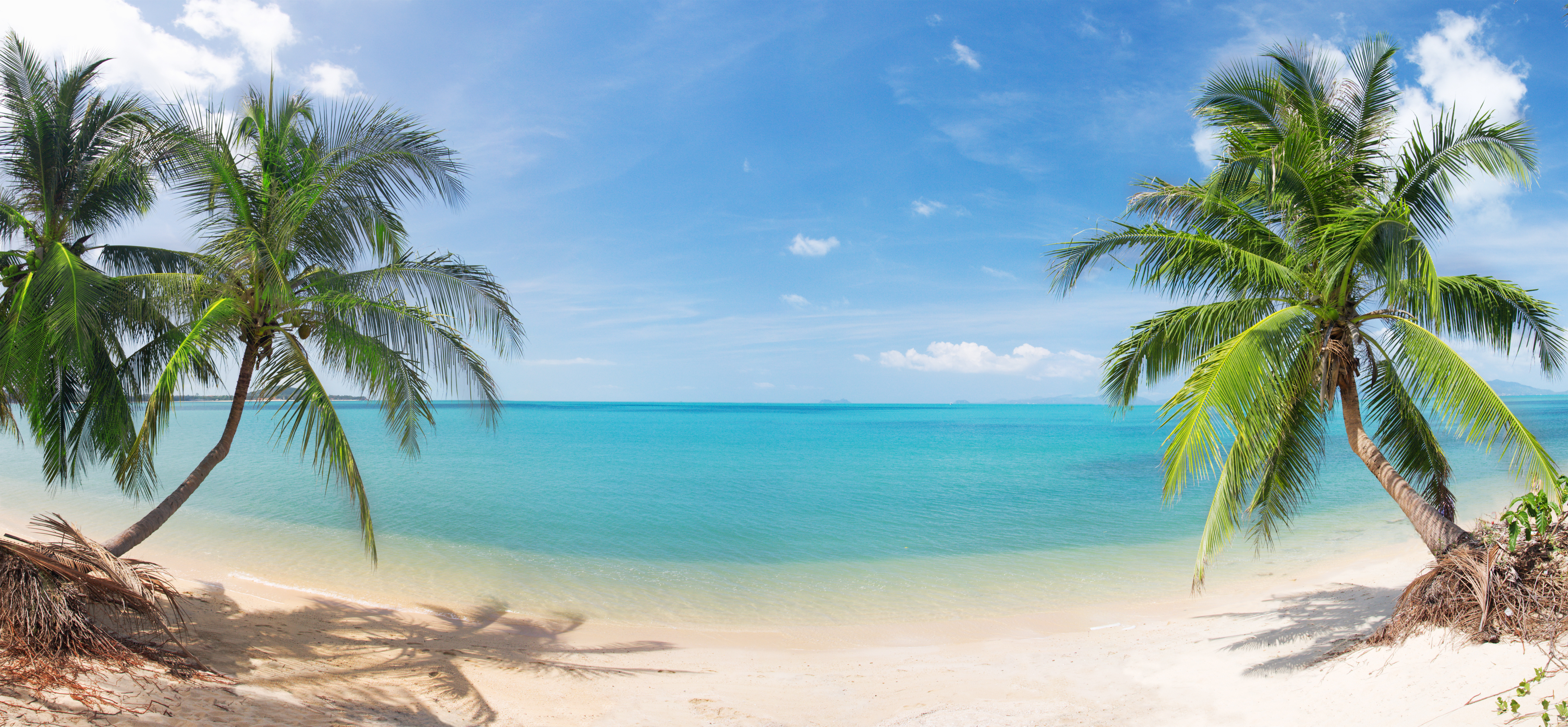 Sky Clouds Tropical Beach Panorama Wallpaper Photos Pictures
