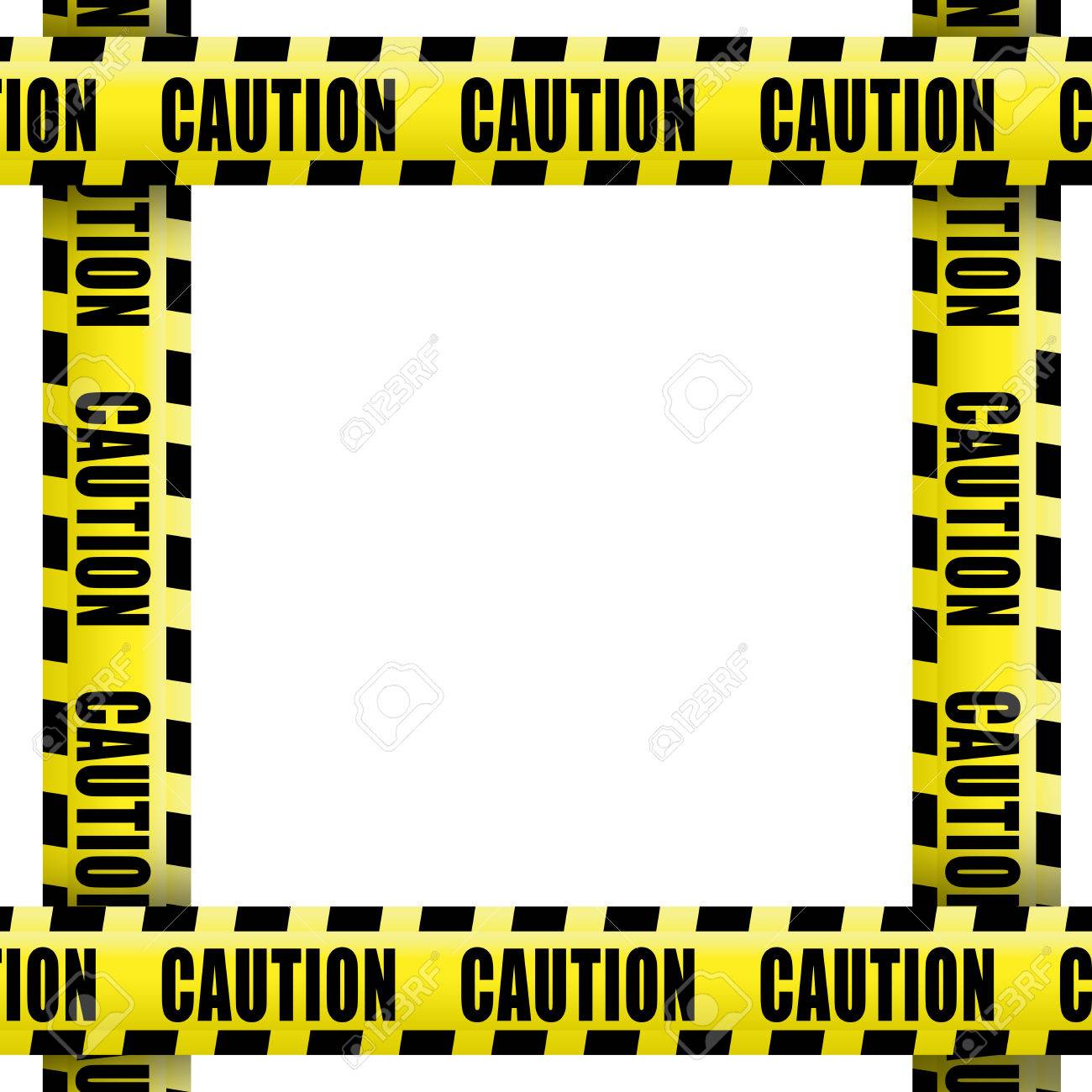 Caution Tape On White Background Stock Photo Picture And Royalty