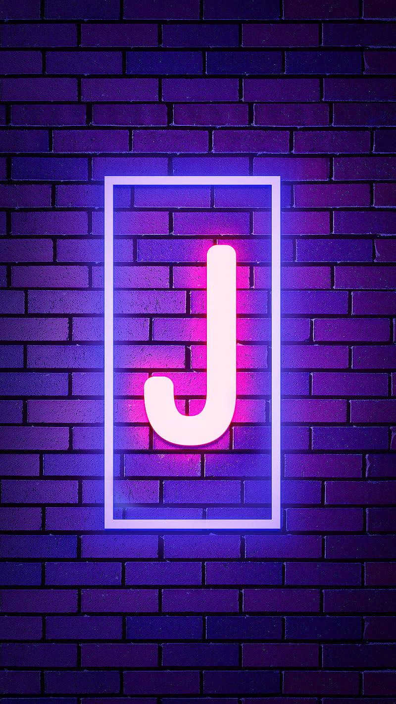 Neon Letter J Wallpaper