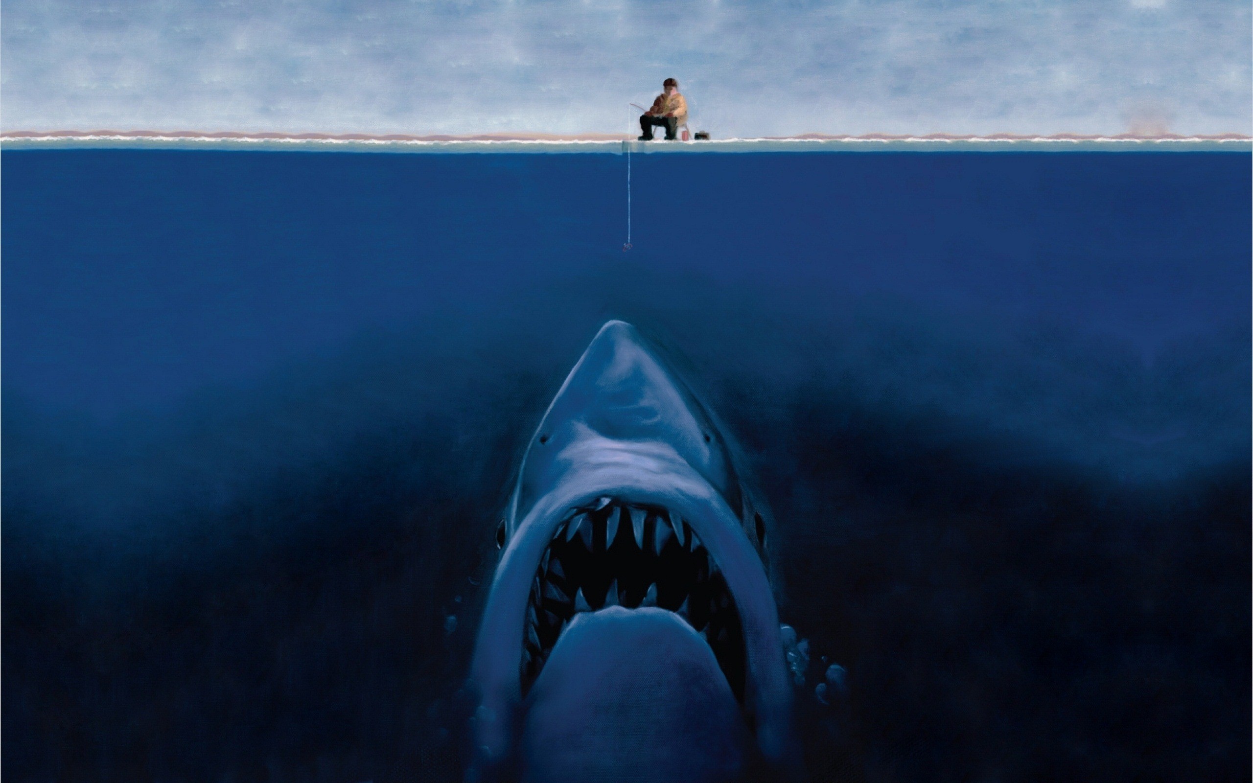 Funny Shark Hunting In Sea HD Wallpaper