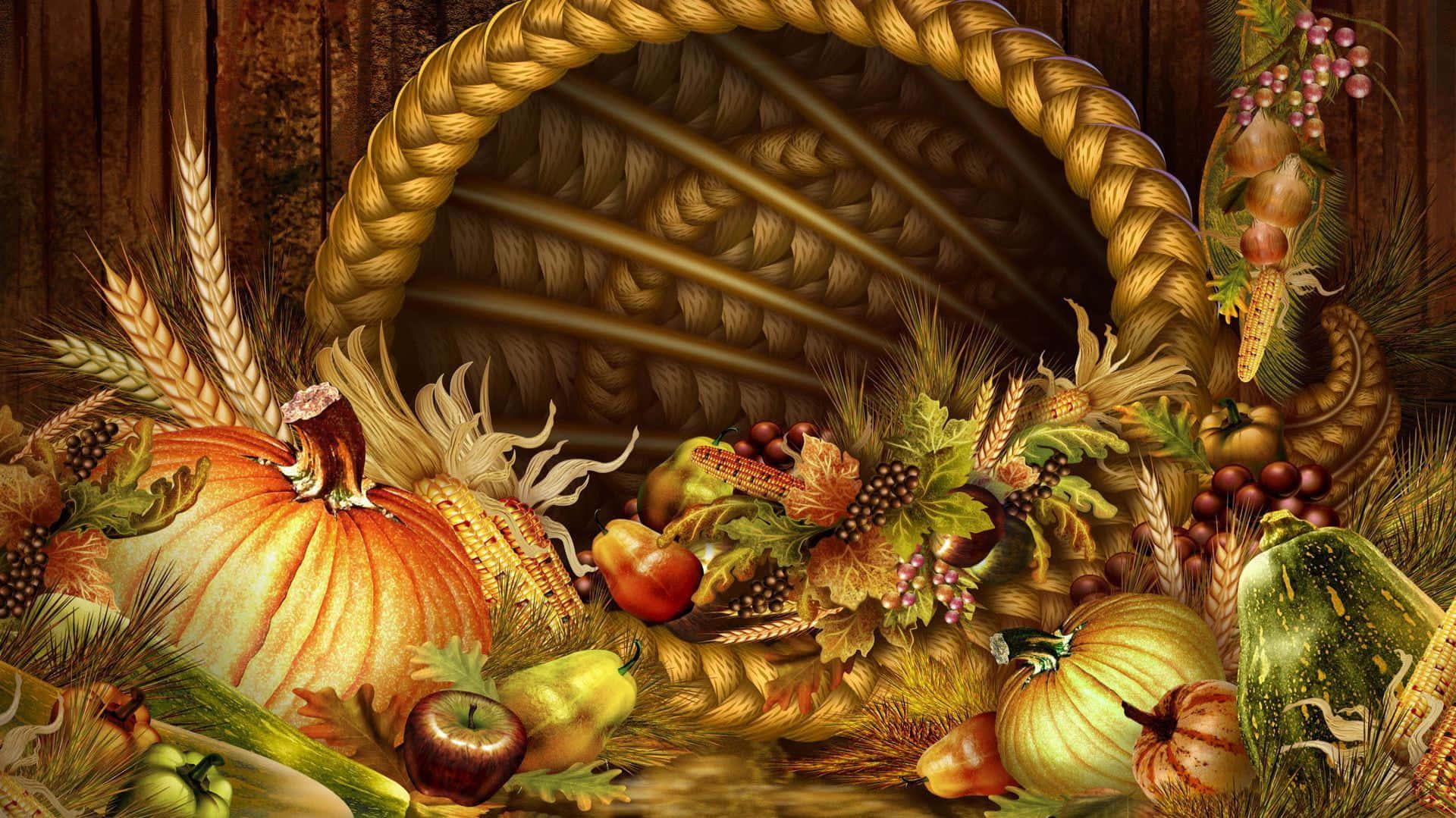 Beautiful Thanksgiving Abundant Harvest Picture