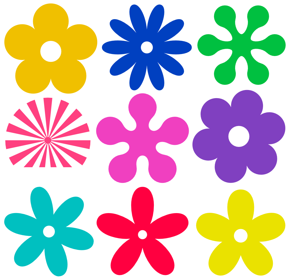 Groovy Flowers Clip Art Cliparts Co
