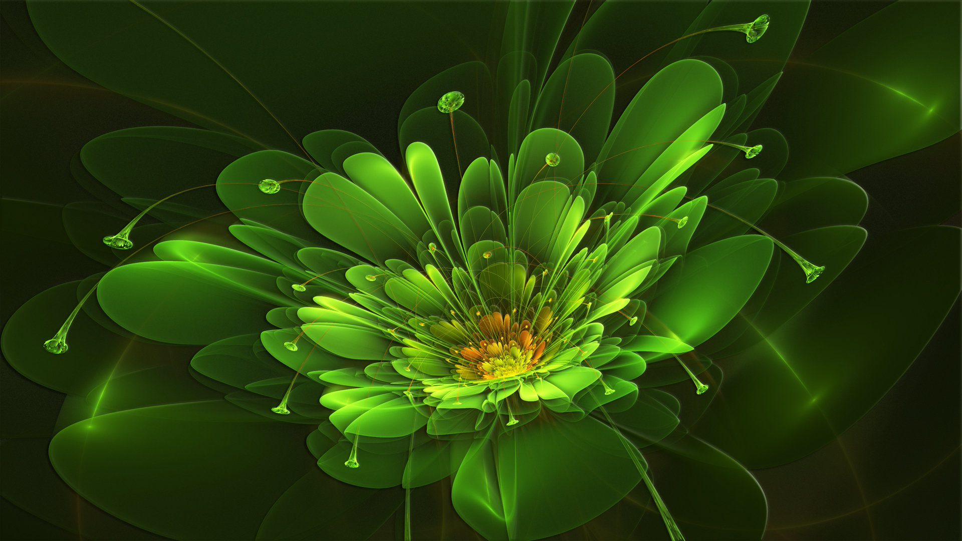 April Green Flower By Frankief Customization Wallpaper Fractals