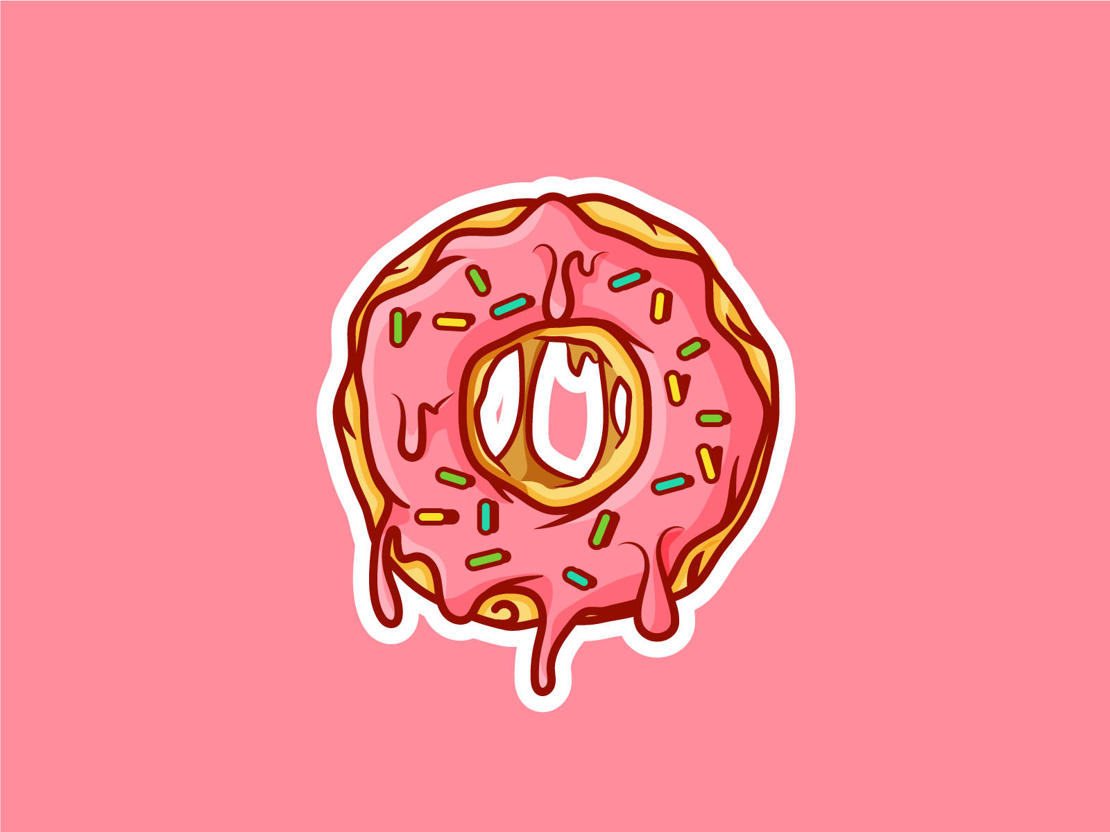 Cool Drip Pink Donut 1ptvizogl25jdtpv Wallpaper
