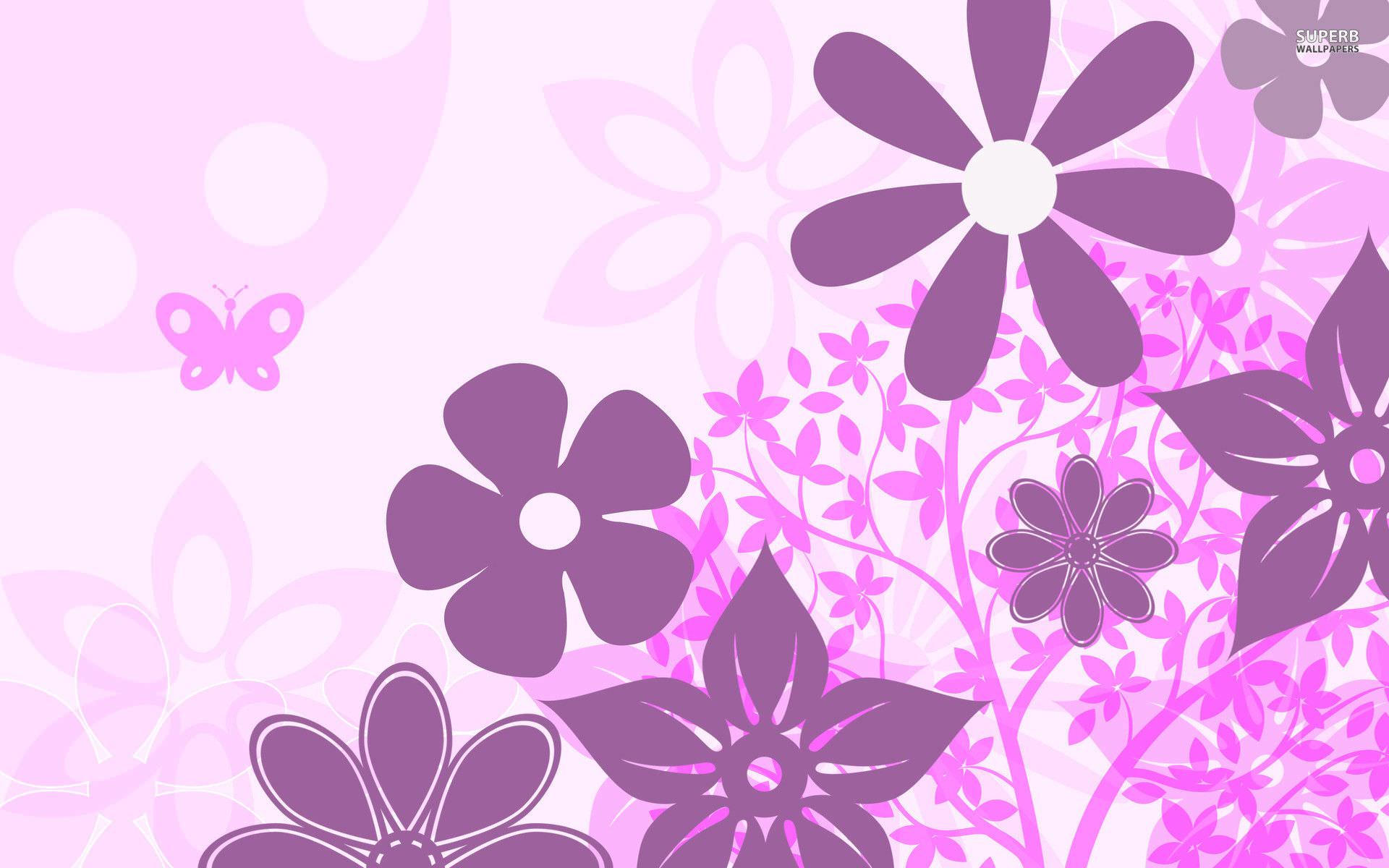 Purple Floral Wallpaper Patterns Creatives