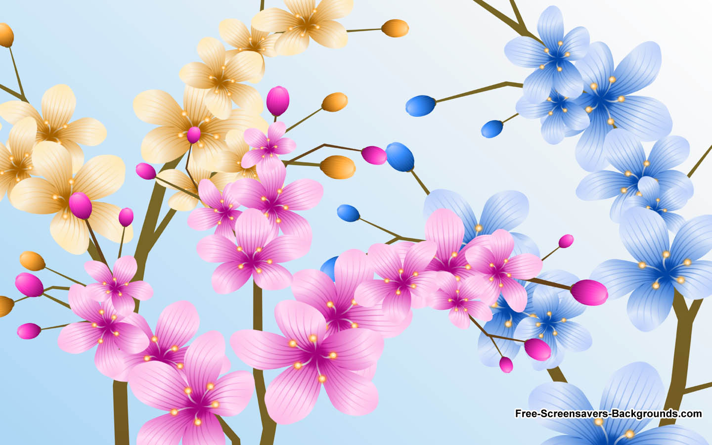 Mixed Flowers In A Pot Wallpaper Screensavers And Background