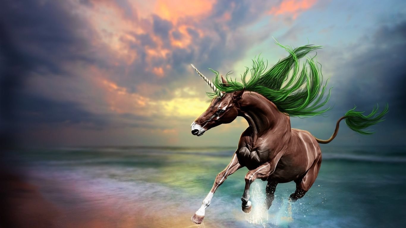 Dreamy And Fantasy Unicorn Horse HD Wallpaper