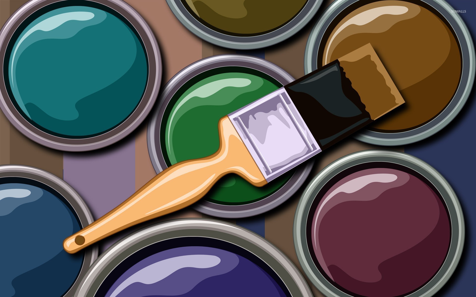 Brush And Paint Wallpaper Vector