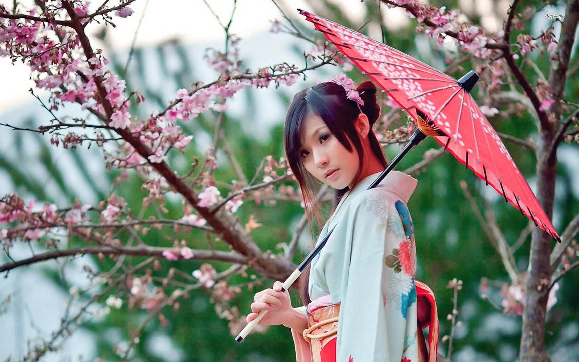 Japanese Wallpaper Girl Holding Japapese Umbrella