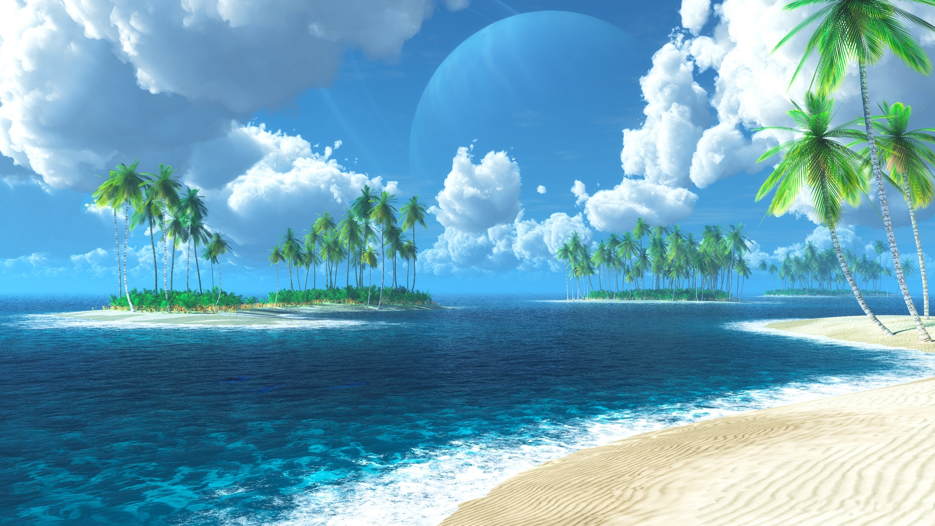 Exotic Ocean Island Wallpaper HD Desktop