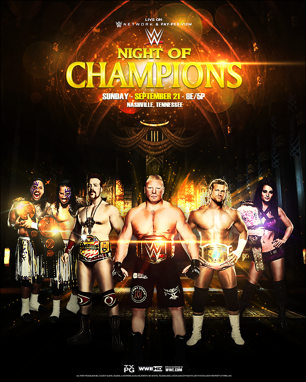 Wwe Night Of Champions Custom Poster By Ecku Gfx