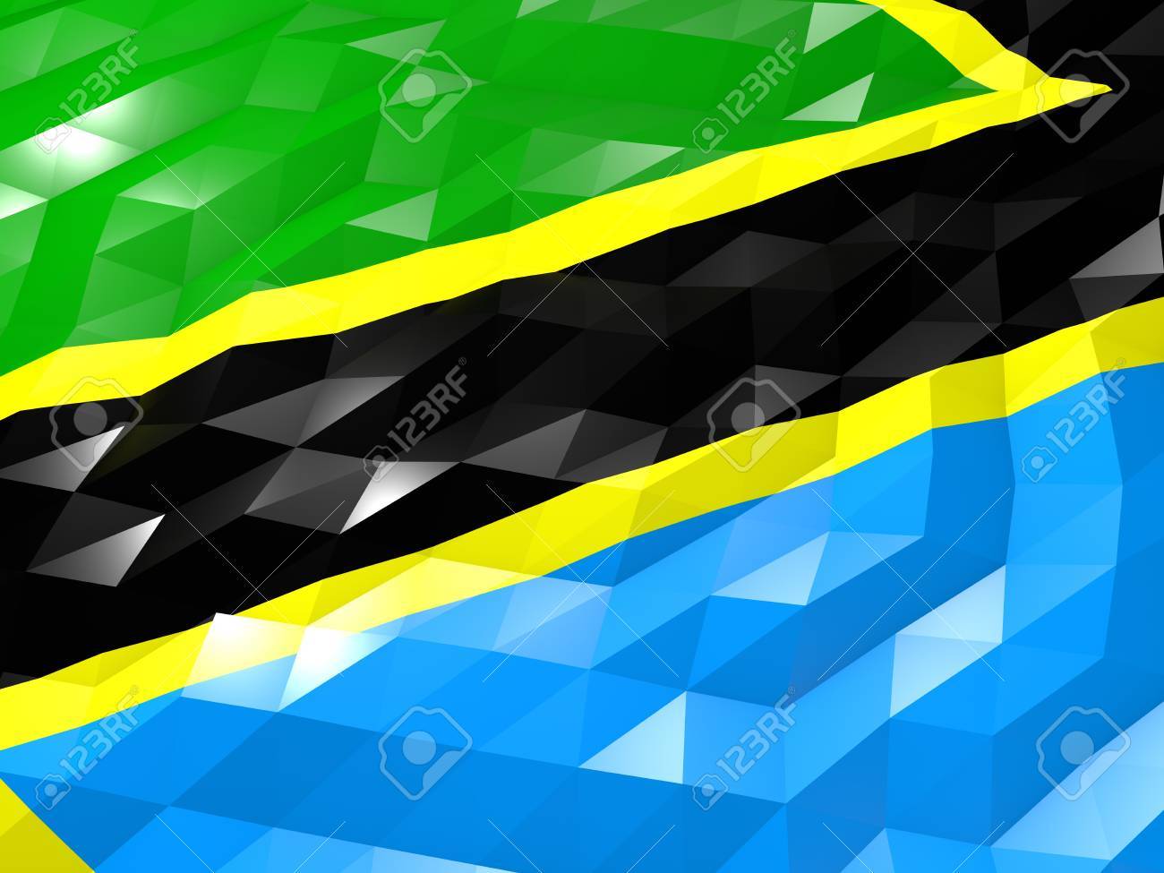 Flag Of Tanzania 3d Wallpaper Illustration National Symbol