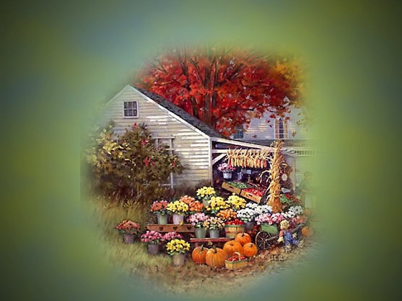 Photo Autumn Cottage Desktop Wallpaper Album Sherryrequest