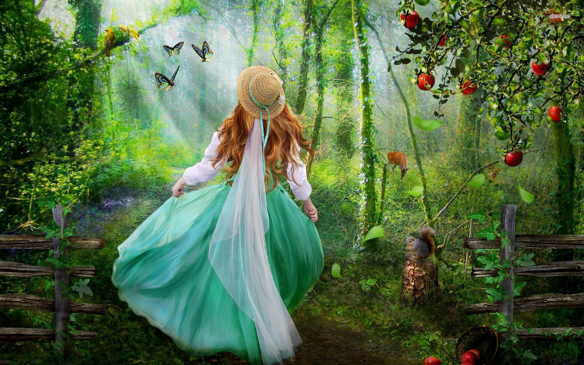 In The Enchanted Forest Wallpaper Digital Art