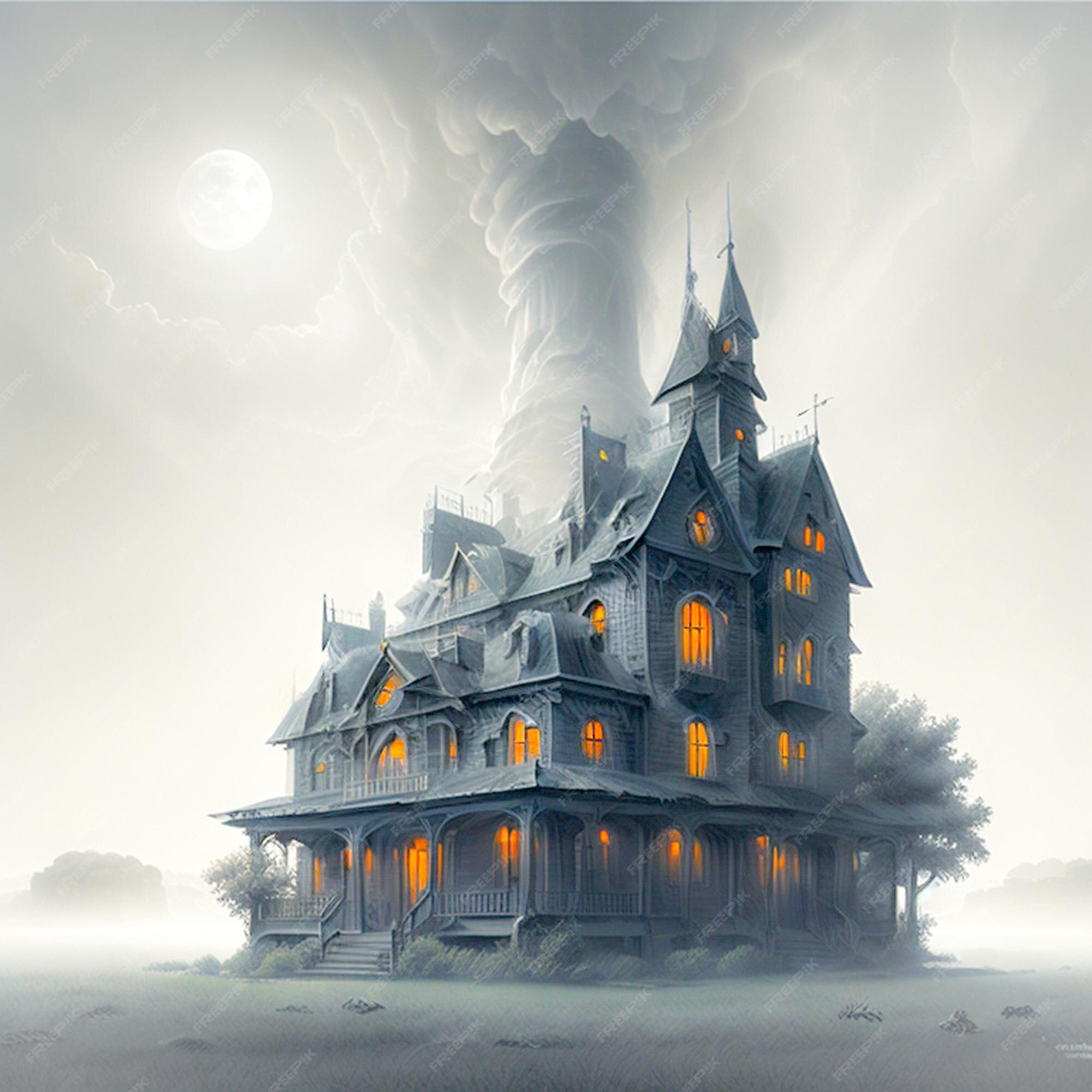Scary Halloween Haunted House Wallpaper