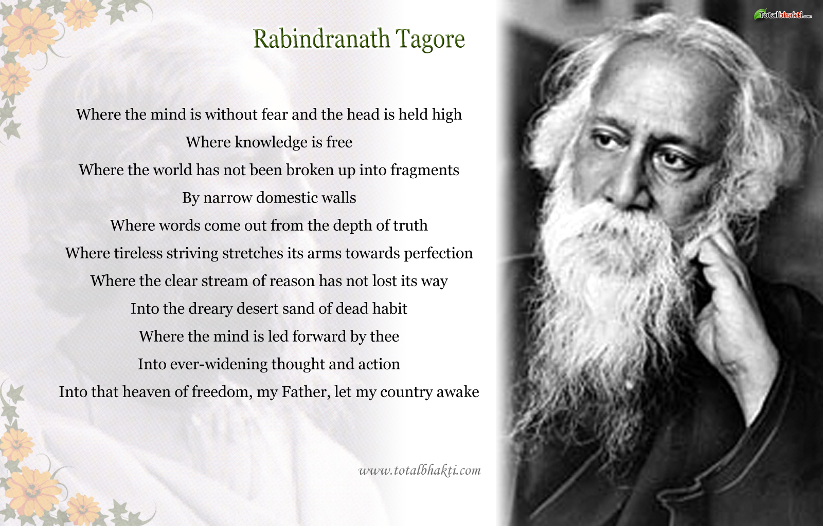 Free download rabindranath tagore poem wallpaper yellow white and black  color [1600x1024] for your Desktop, Mobile & Tablet | Explore 48+ Wallpaper  Poems Pictures | Love Poems Wallpapers, Backgrounds Pictures, Background  Pictures