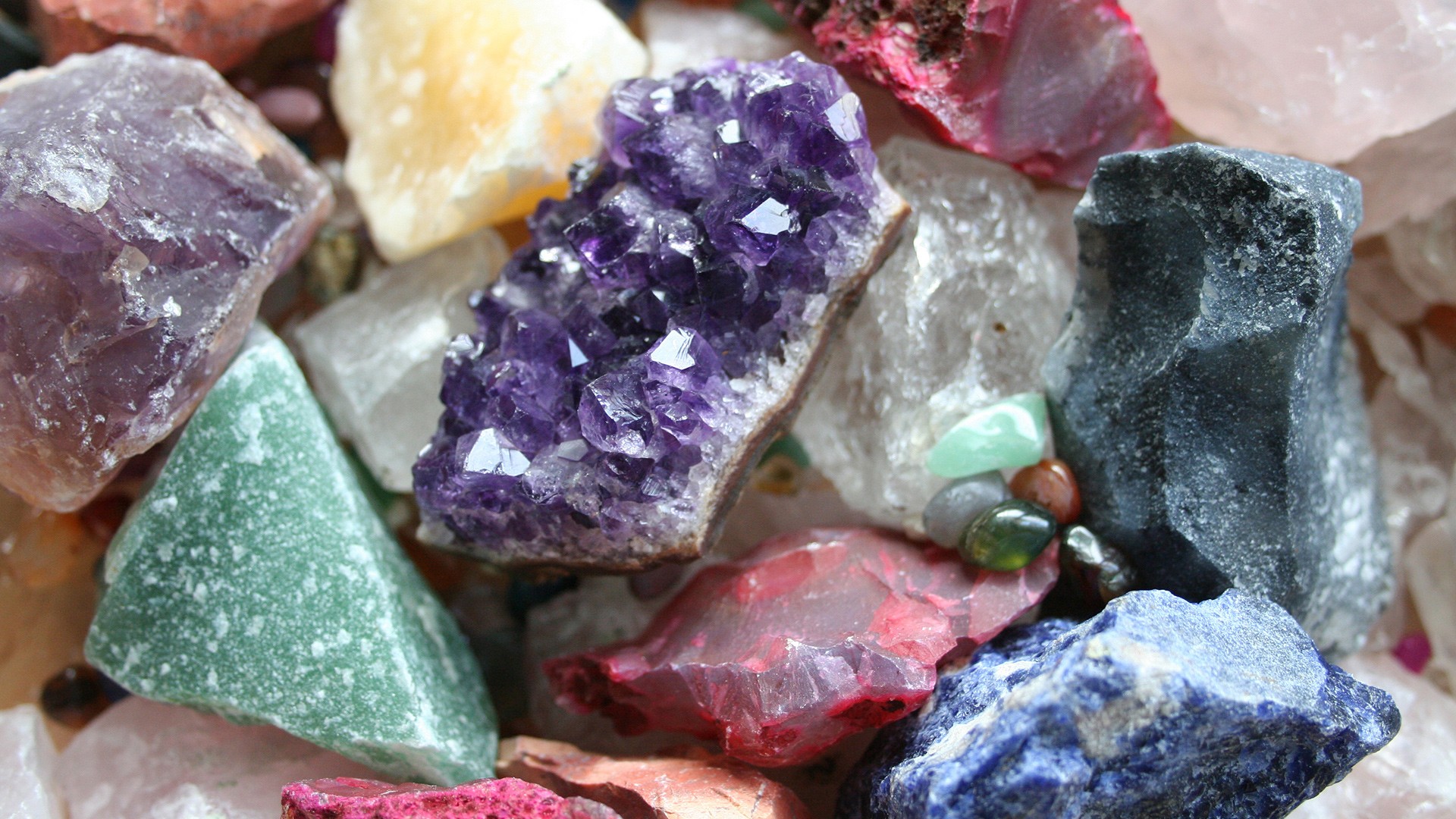 Stones Crystals Digital Art Minerals Geology Quartz Colors Wallpaper