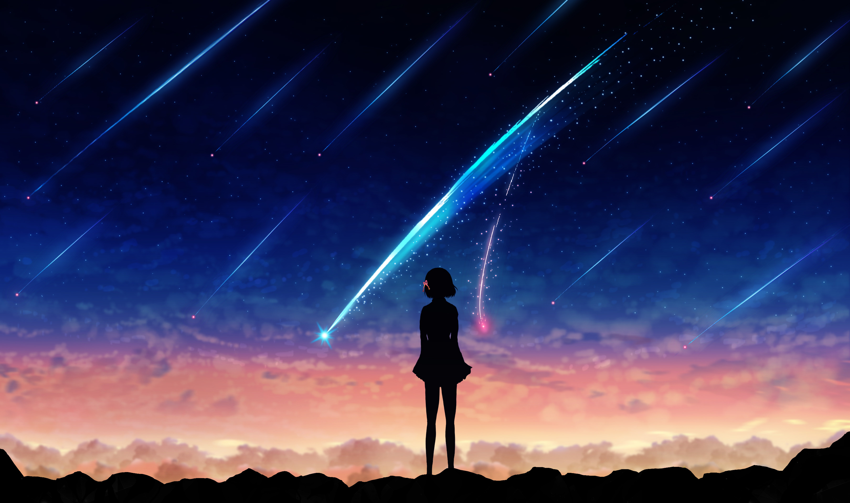 4k Your Name Wallpapers: Tựa phim tình cảm Kimi no Na Wa đã khiến cho bao trái tim rung động. Bây giờ, bạn có thể thỏa sức khám phá và tận hưởng bộ sưu tập những hình nền tuyệt đẹp với độ phân giải 4k về bộ phim này. Hãy nhanh tay lựa chọn cho mình một bức ảnh và làm hình nền để thể hiện tình yêu với Kimi no Na Wa.