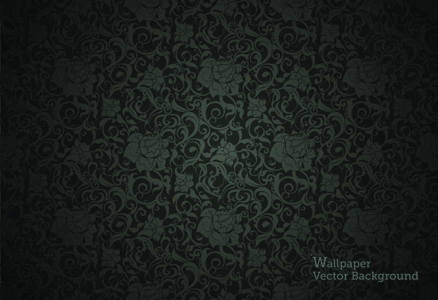 Seamless Wallpaper Pattern Black Ai Eps