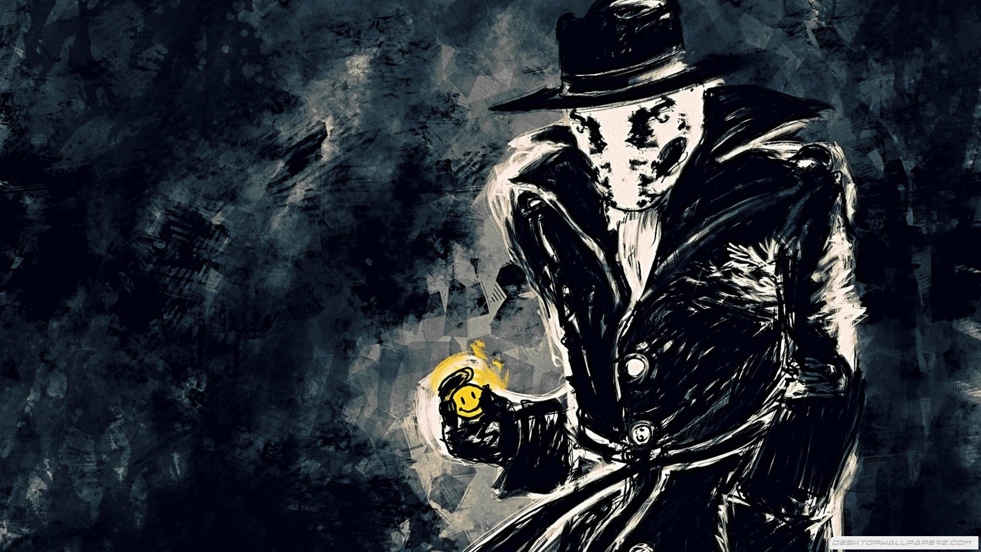 Watchmen Rorschach Superheroes Drawn Artwork Wallpaper