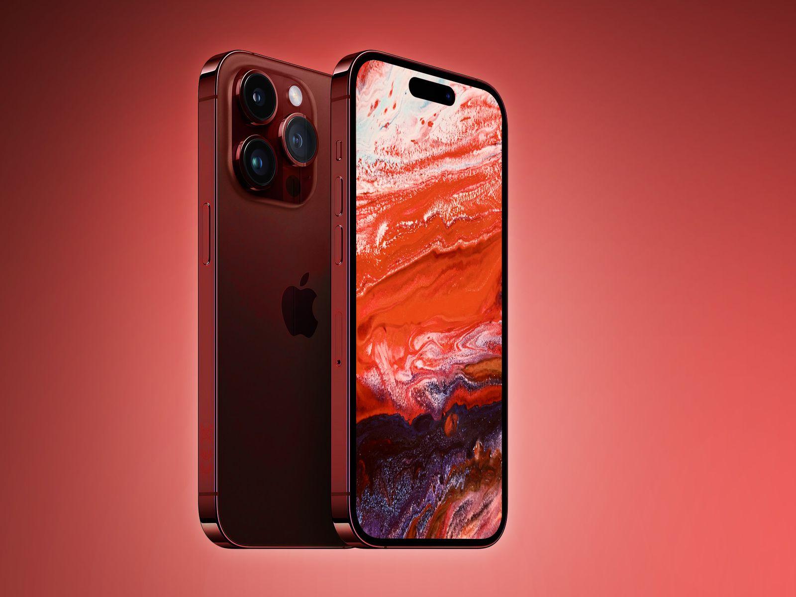 iPhone Pro Could E In Dark Red With Pink And Light Blue