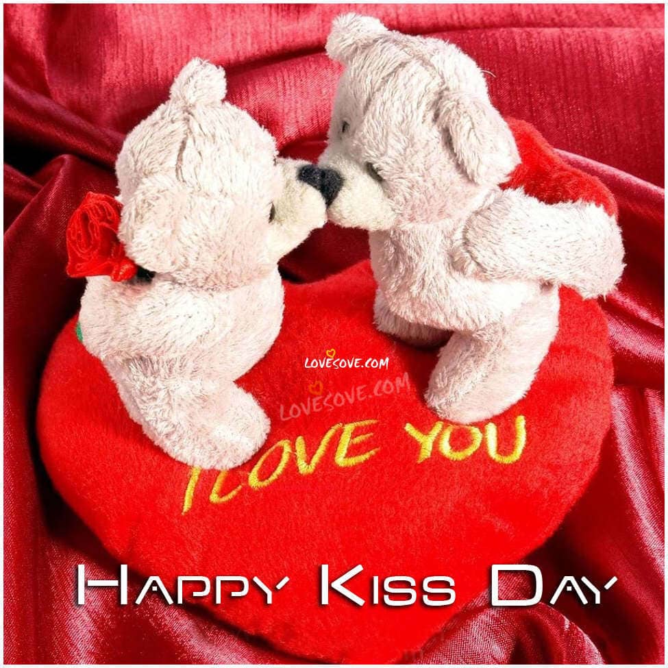 Happy Kiss Day Status Quotes Wallpaper With Shayari