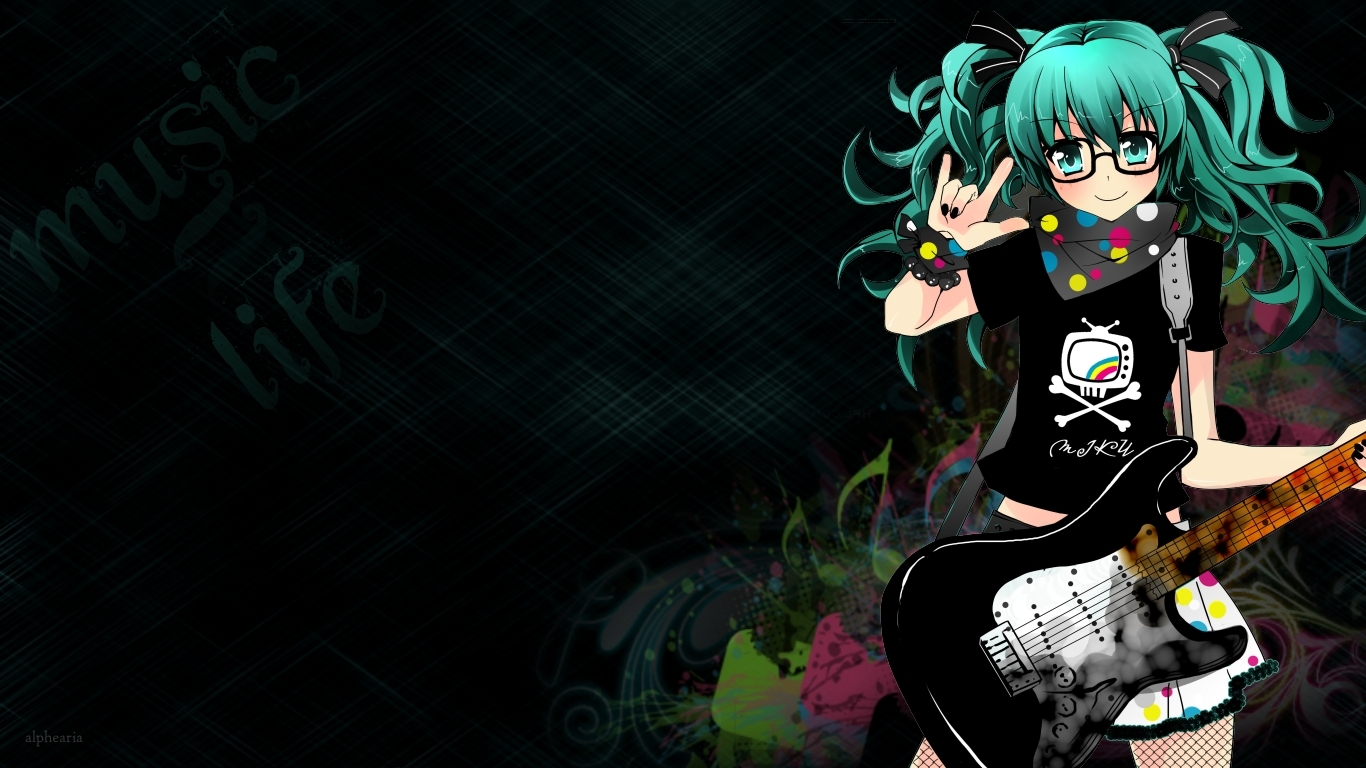 Music Is My Life Anime Widescreen HD Wallpaper Background In