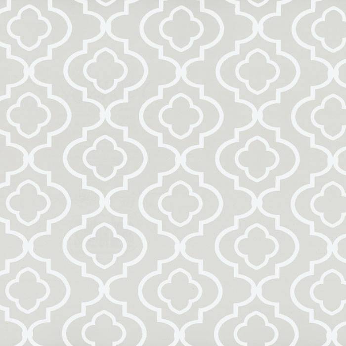 Wallpaper Contemporary White Trellis On Putty Gray Background