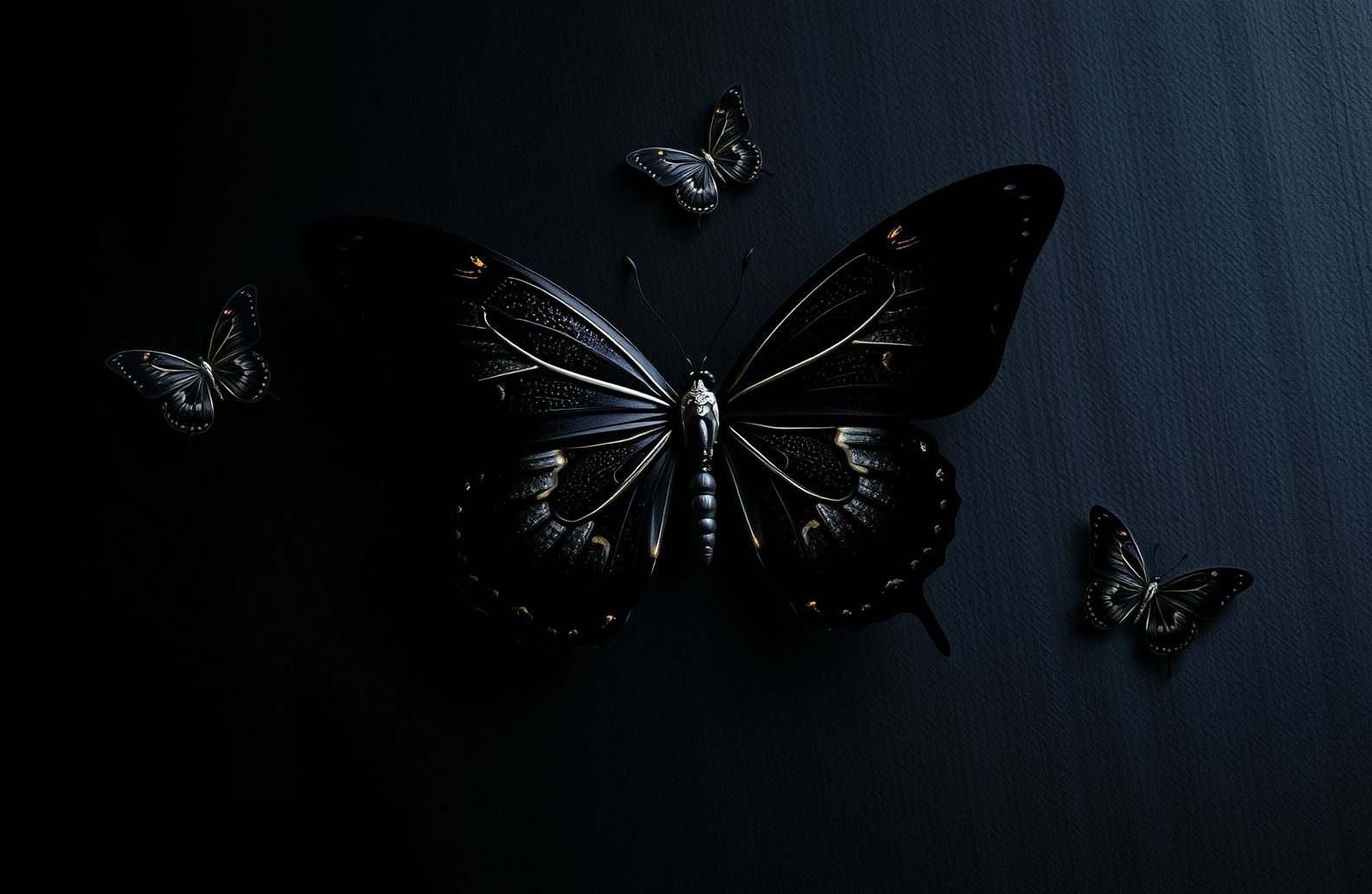 Black Butterfly Background Wallpaper