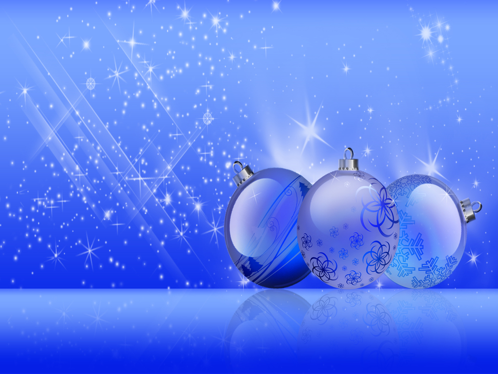 Christmas Decorations Blue Wallpaper HD Res