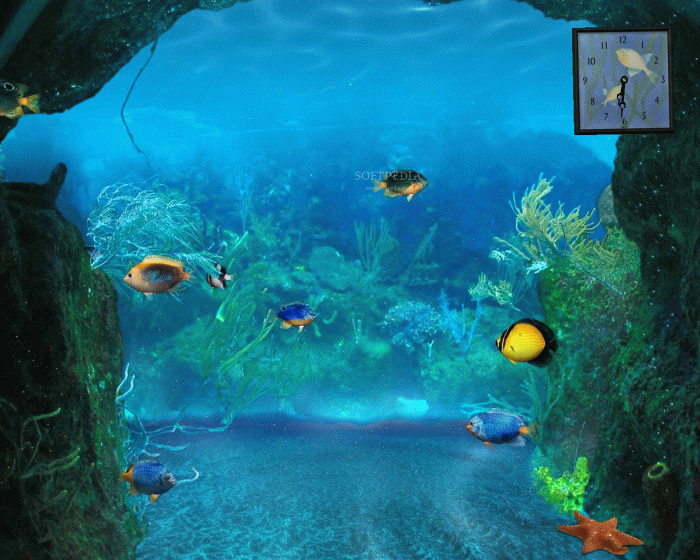 Desktop Enhancements Themes Aquarium Wallpaper Fish Animated