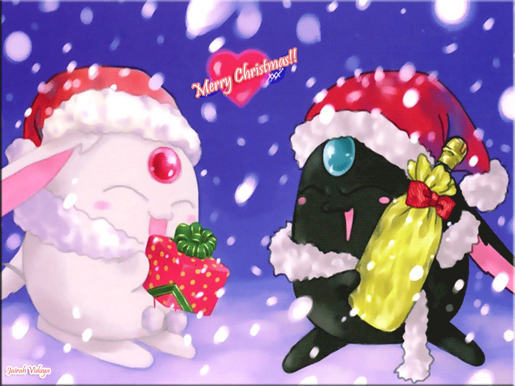 Background Archive Mokona Merry Christmas Animated