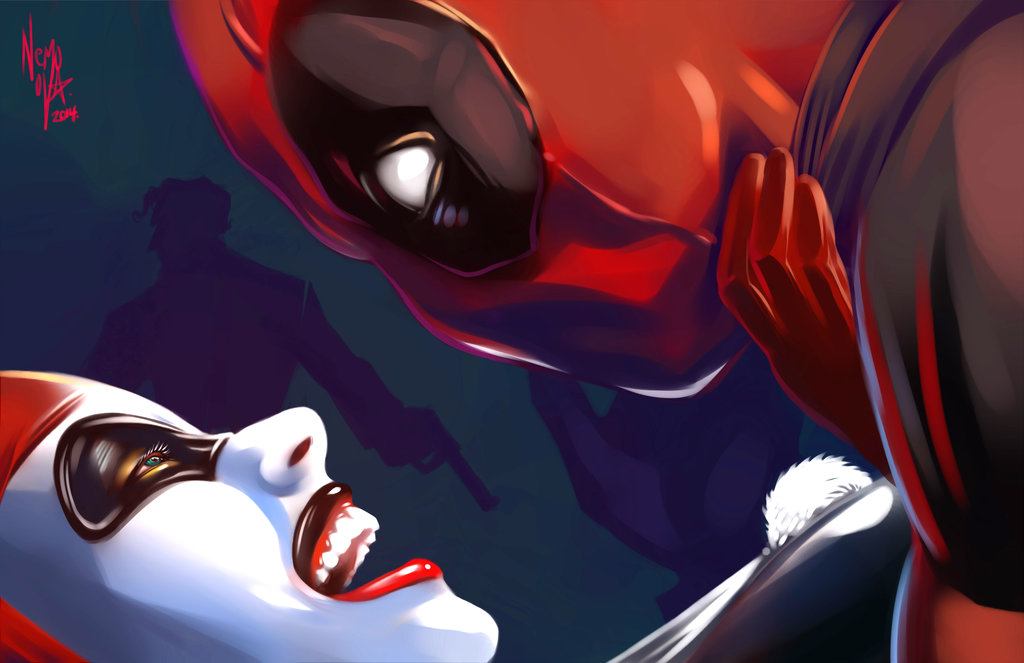 Hot Mess Harley Quinn Deadpool Joker By Nemonova