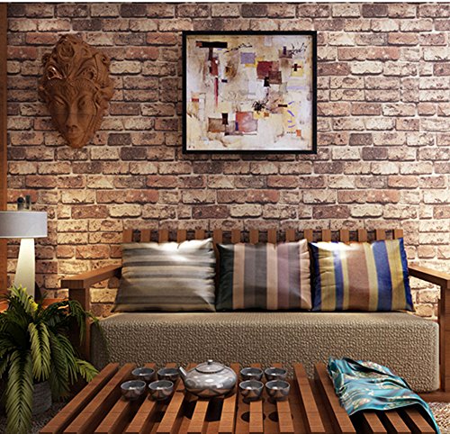 Blooming Wall Cultural Faux Rustic Tuscan Brick Wallpaper 3d For