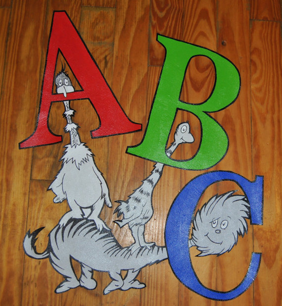 Dr Seuss ABC Wallpaper Mural Wall Decor by mamashpey1 on Etsy 570x618