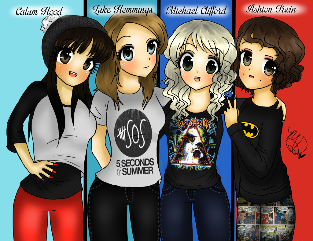 Seconds Of Summer As Girls By Angelnightmare1441