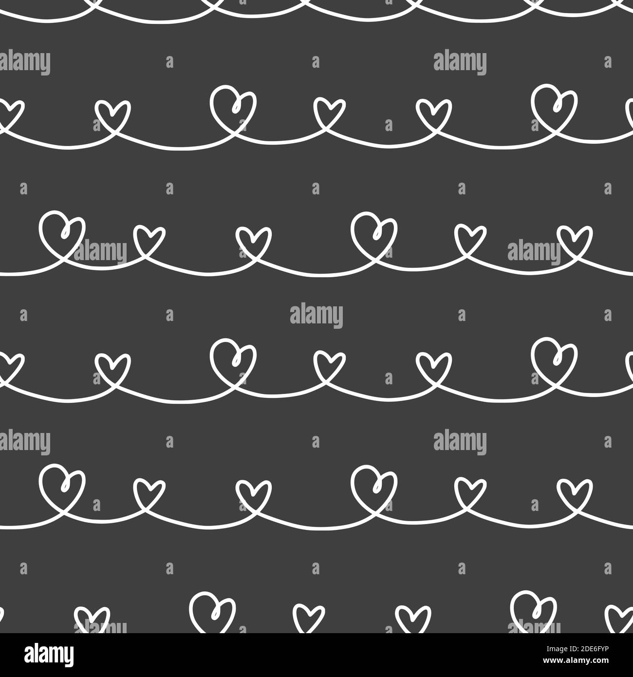 Simple heart shape seamless pattern in diagonal arrangement. Love