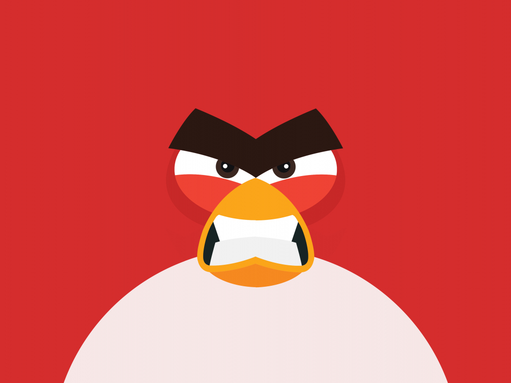 Angry Birds Red Minimal Wallpaper HD Image Picture Background