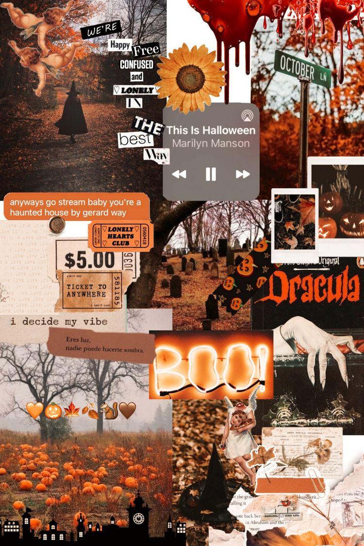 Autumn Collage Aesthetic Wallpaper This Is Halloween I Take